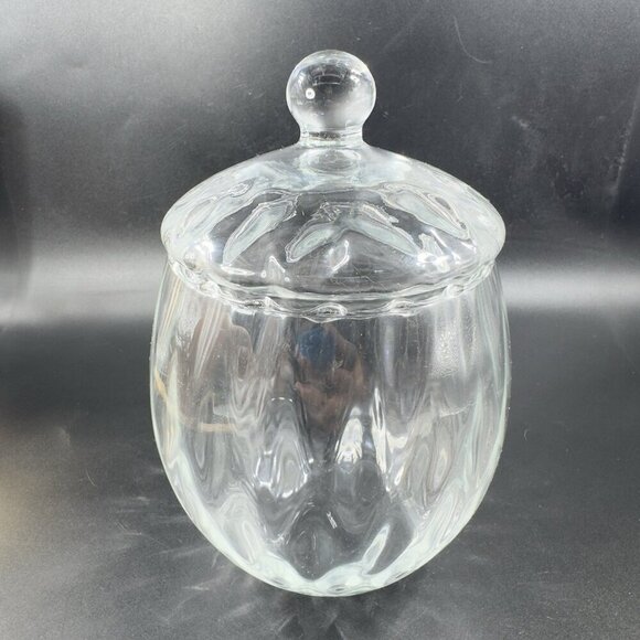Princess House Optic Clear Glass Apothecary Jar Canister Container Vintage Decor - Picture 11 of 14